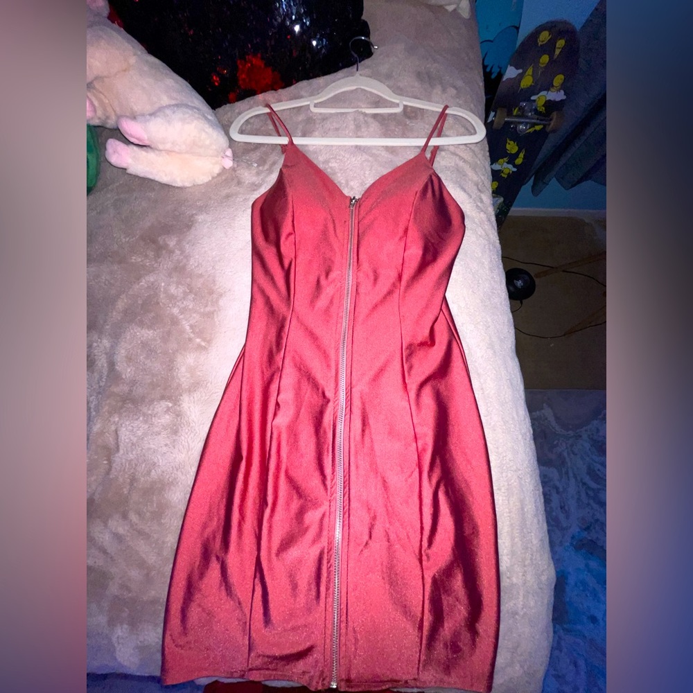 Pink zip-up dress barely worn
